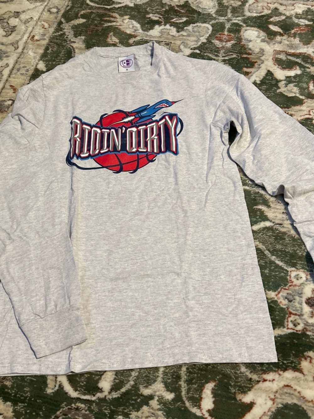 Ridin' Dirty Graphic Long Sleeve Tee - Light Gray